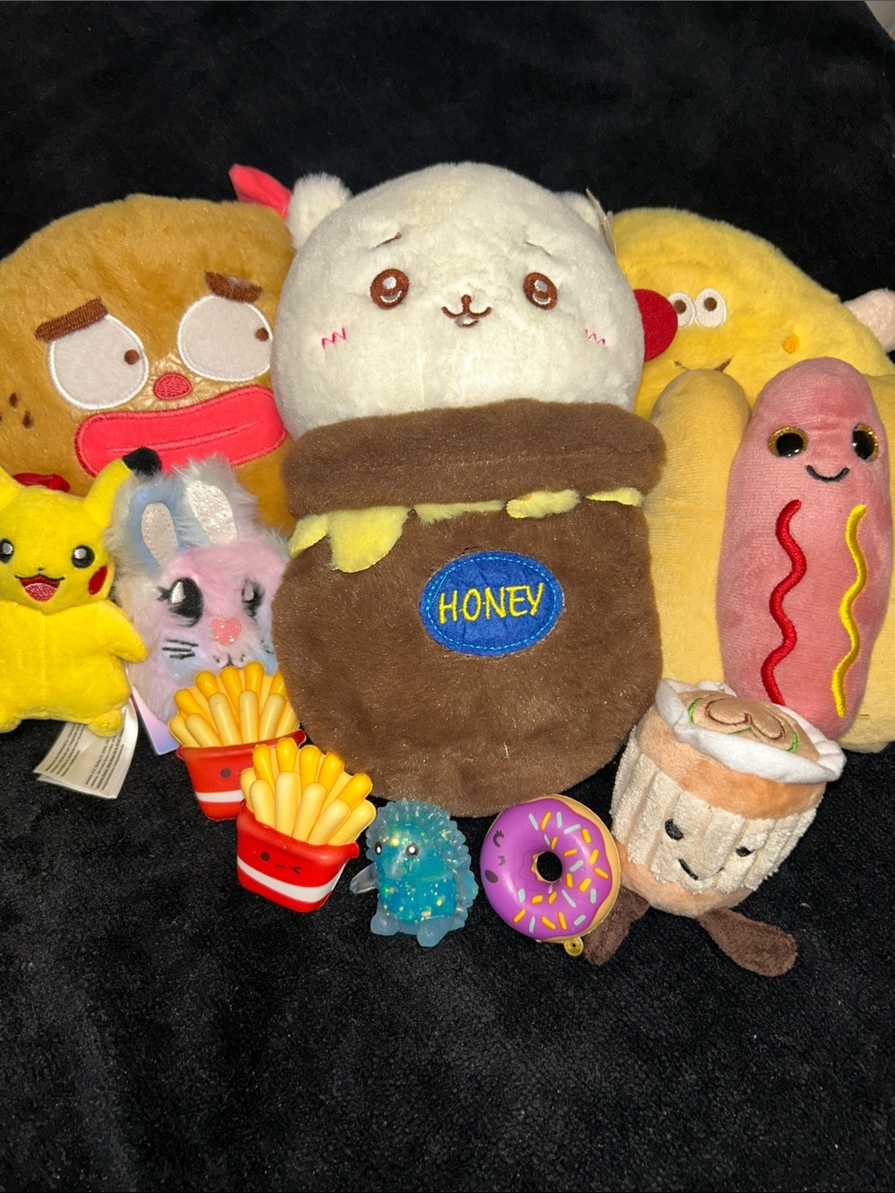 Assortment of Plushies, Keychains, Squishes